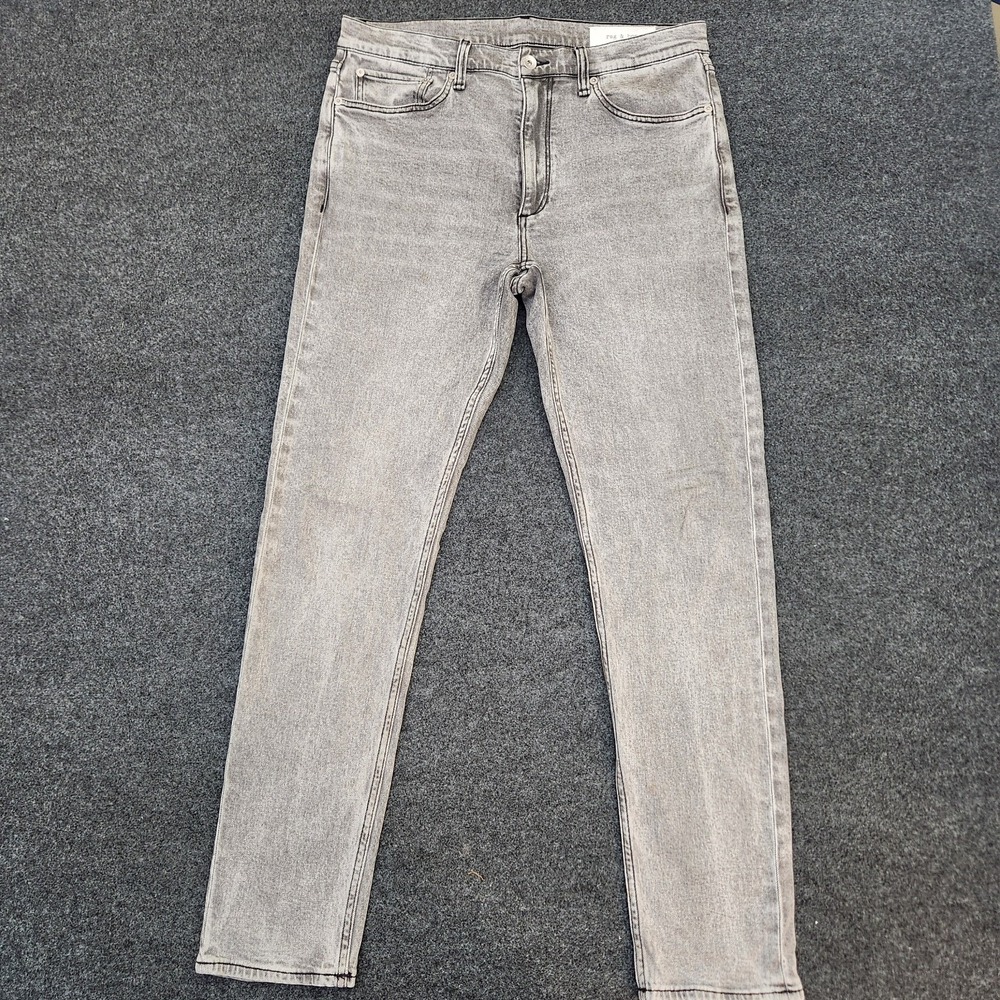 Rag & Bone New‎ York FIT 2 SLIM Mens 33×32 Jeans Greyson Skinny Stretch Designer